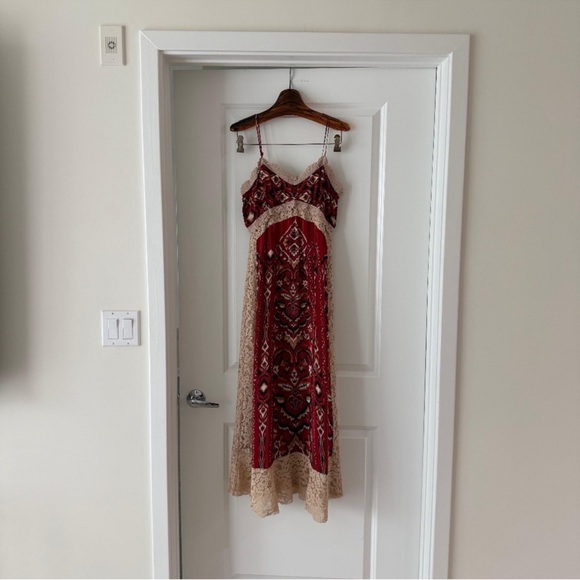 Farm Rio Sand Ainika Pineapple Ikat Midi Dress - Picture 4 of 8